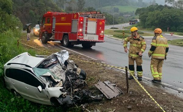 Acidente deixa um morto na ERS-129, em Muçum