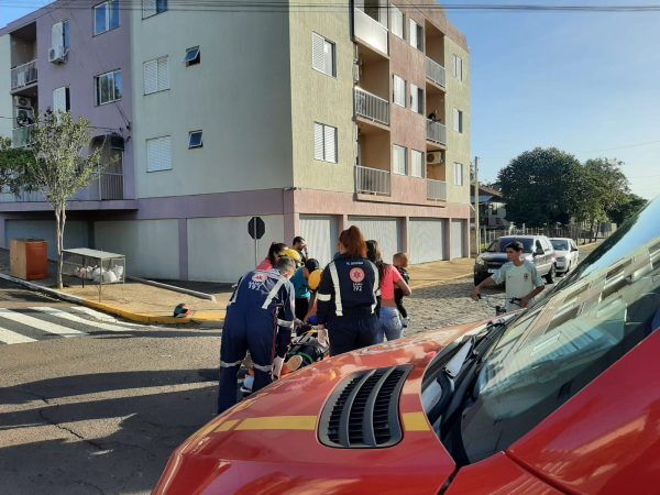 Acidente deixa motociclista ferido