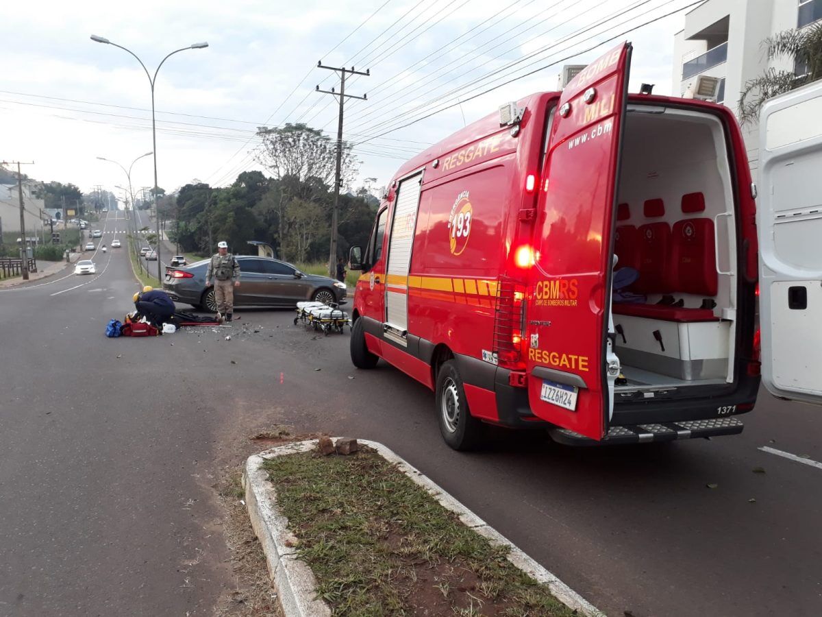 Acidente deixa motociclista ferido no Universitário, em Lajeado