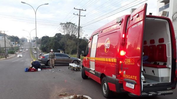 Acidente deixa motociclista ferido no Universitário, em Lajeado