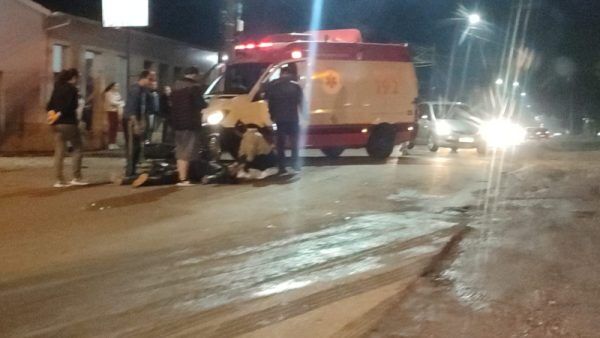 Motociclista sofre acidente no bairro Conventos