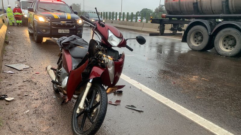 Motociclista sofre graves ferimentos na BR-386, entre Lajeado e Estrela