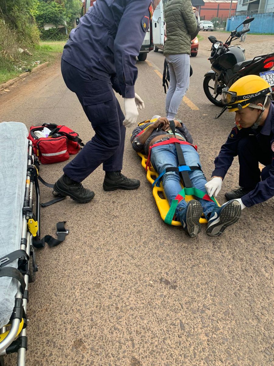 Motociclista sofre queda no bairro Olarias