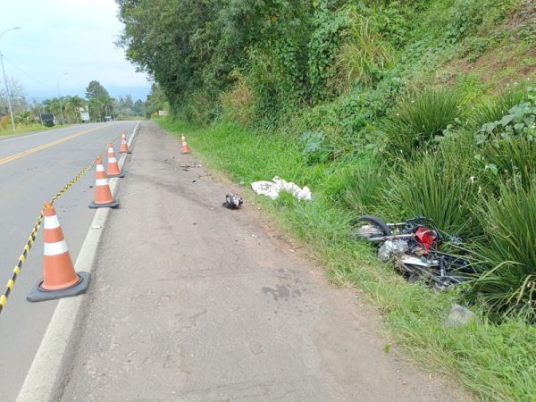 Motociclista morre em acidente na ERS-129, em Encantado