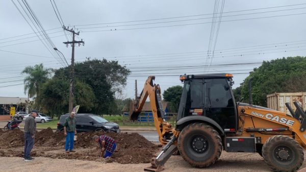 Retomadas obras na rua Pedro Theobaldo Breitenbach, em Lajeado