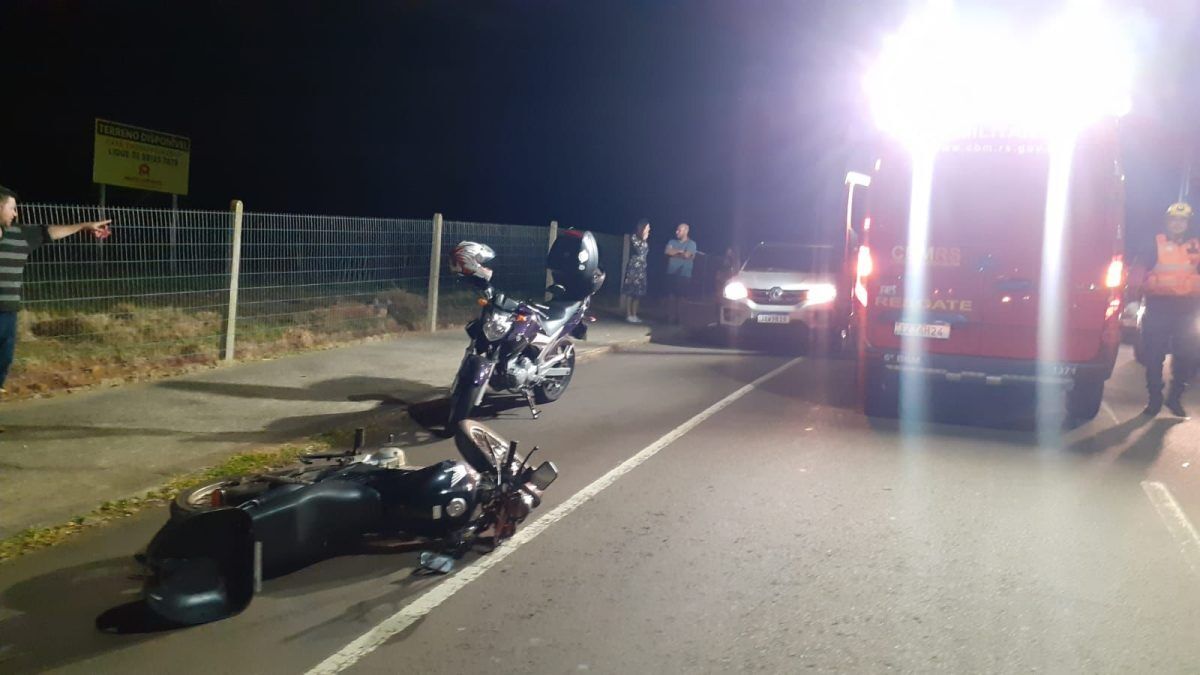 Acidente deixa motociclista ferido em Lajeado