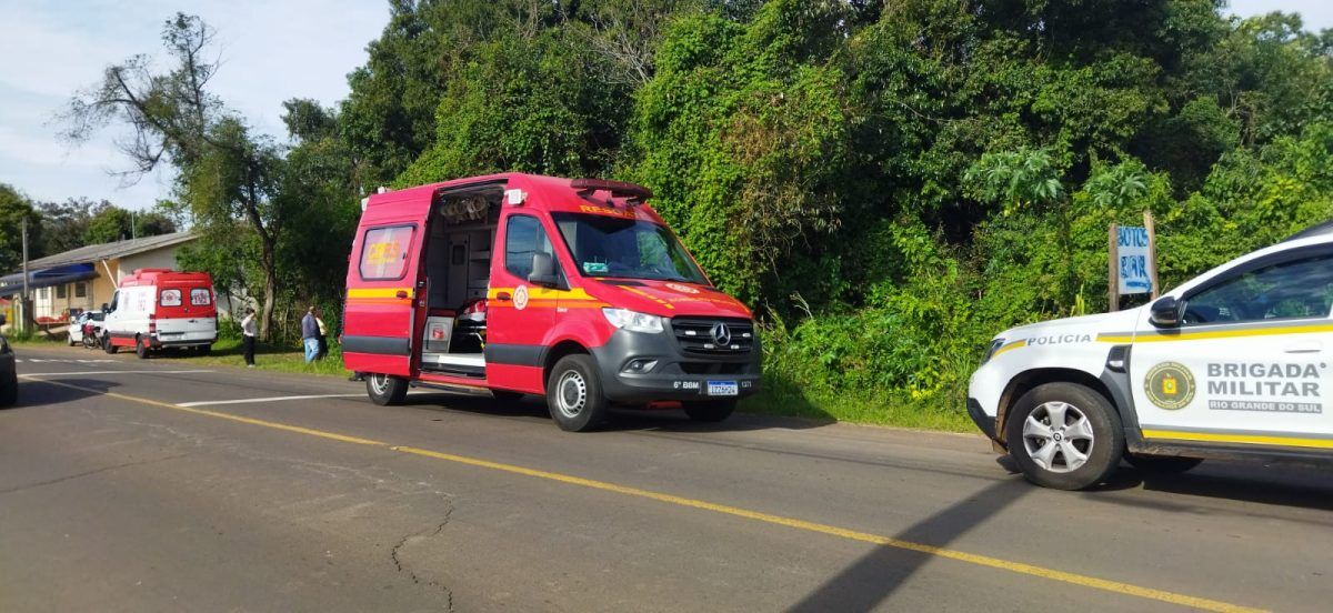 Acidente deixa motociclista ferido