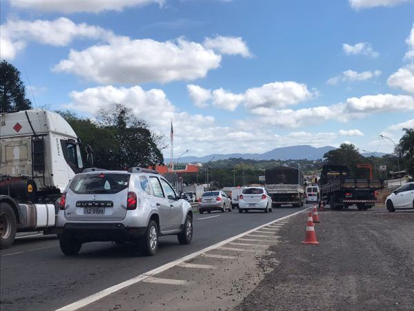 Acidente congestiona BR-386 entre Lajeado e Estrela