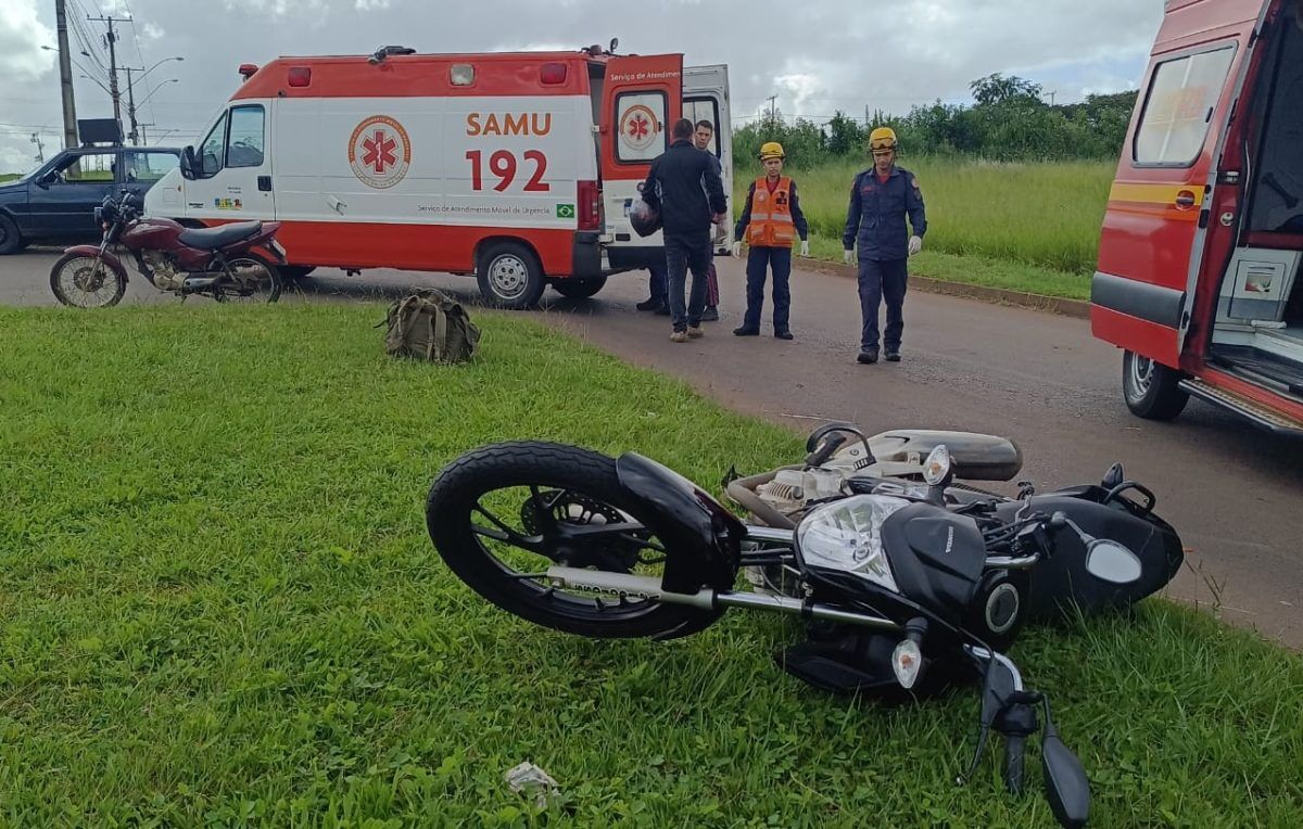 Acidente deixa motociclista ferida na Benjamin, em Lajeado