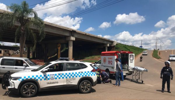 Acidente deixa motociclista ferido sob a Ponte Seca, em Lajeado