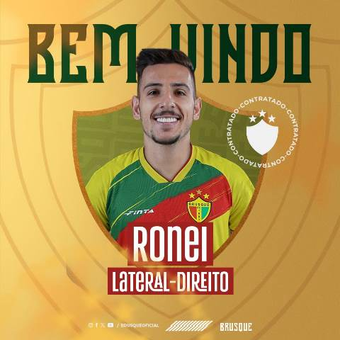 Ronei Gebing acerta com o Brusque para Série B do Brasileirão