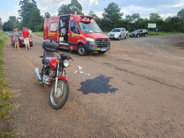 Motociclista atropela pedestre na Transantarita, em Estrela