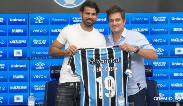 Apresentado no Grêmio, Diego Costa tem nome publicado no BID e está liberado para atuar