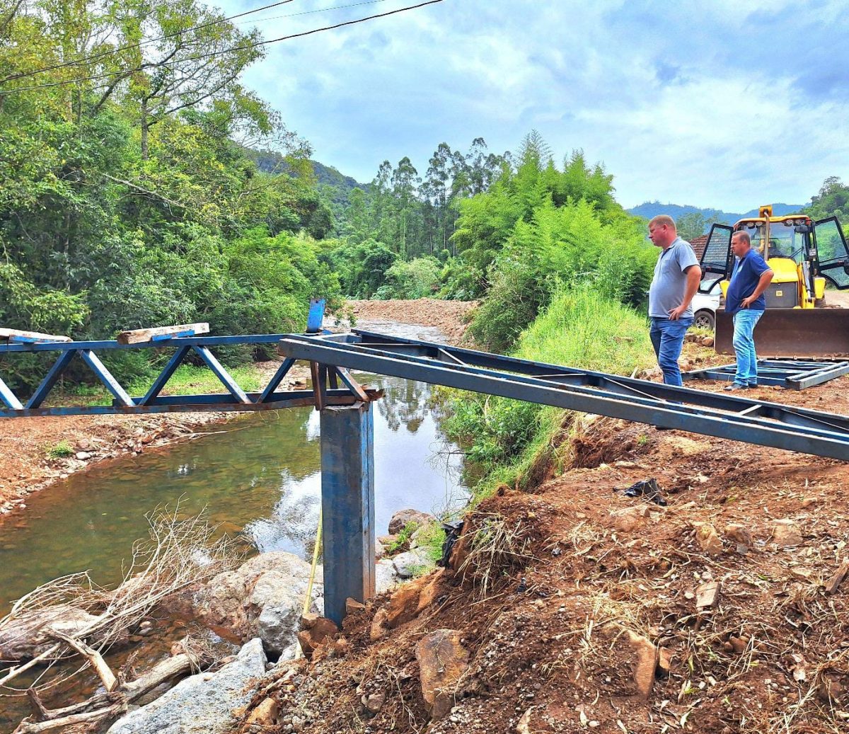 Ponte em Marques de Souza é reformada após enchente