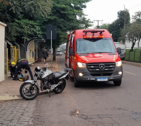 Acidente deixa motociclista ferido no São Cristóvão, em Lajeado