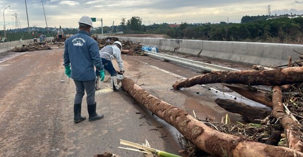 CCR ViaSul inicia limpeza na ponte do rio Taquari
