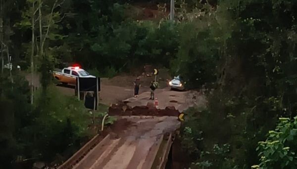 Ponte na ERS-433 é interditada no começo da noite de sábado