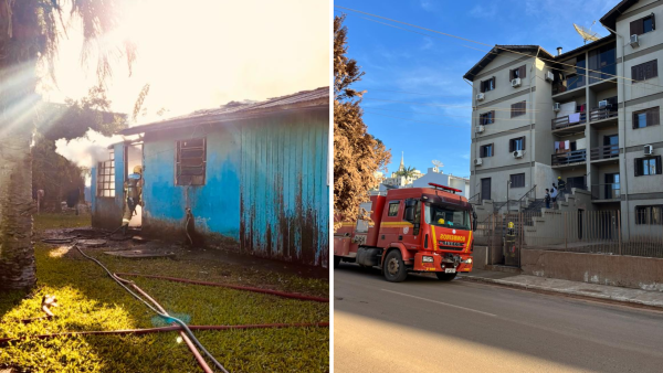 Bombeiros atendem duas ocorrências de incêndio nesta quarta