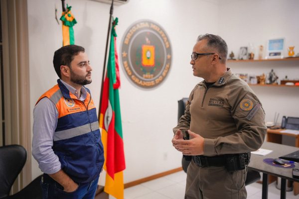Comandante Regional recebe vice-governador para instalação do gabinete de gerenciamento de crise no Vale do Rio Pardo