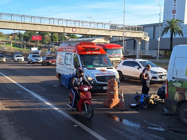 Acidente deixa motociclista ferido na BR-386, em Lajeado