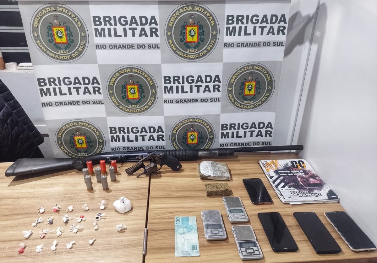 BM prende casal com armas e drogas em Veâncio Aires