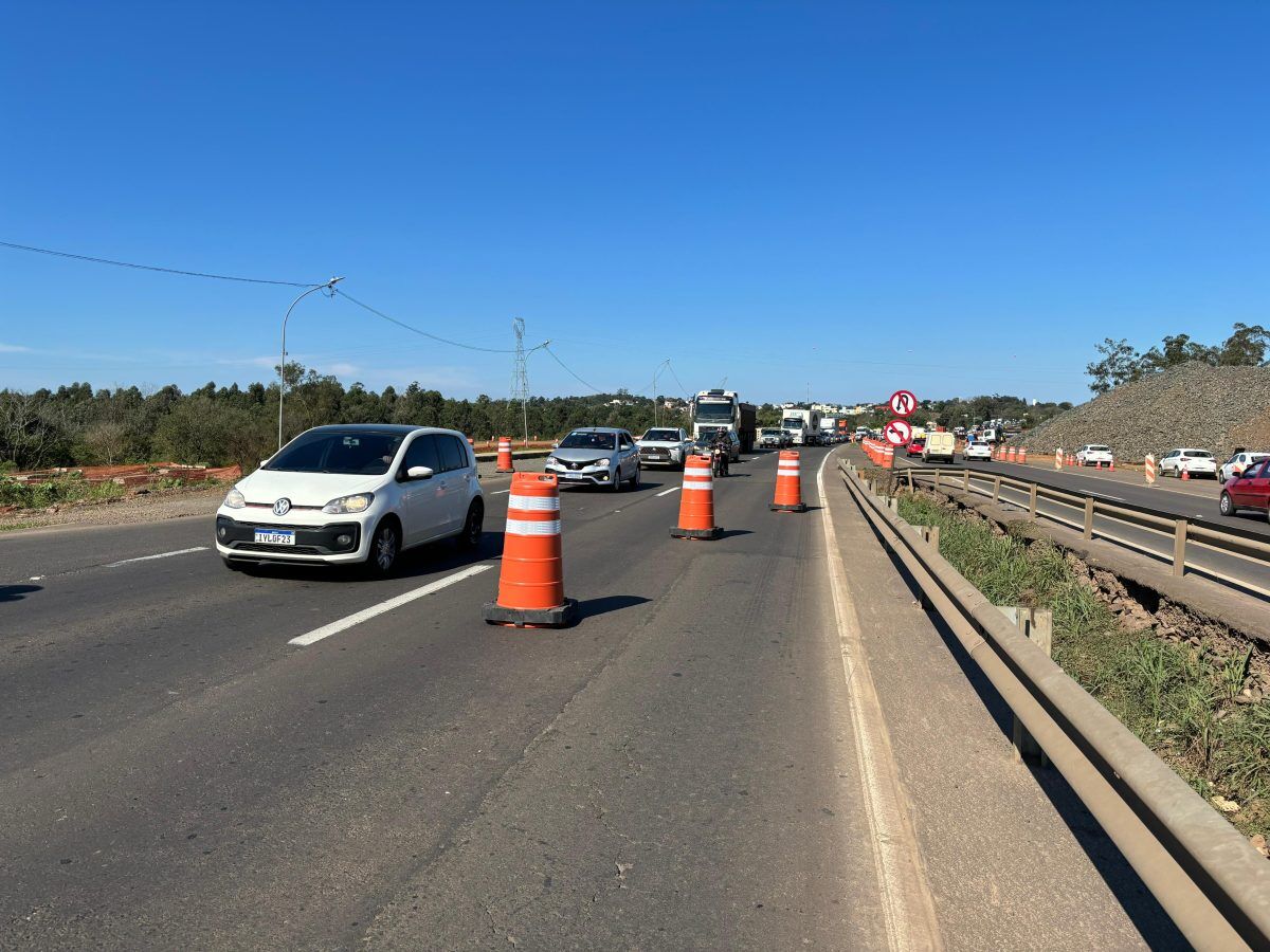 Obras congestionam BR-386 de Estrela a Lajeado