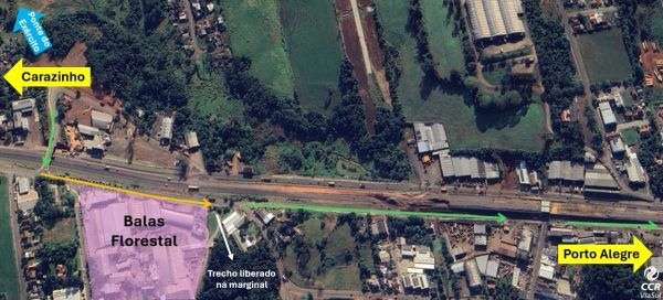 Liberação de novo trecho de via marginal promove fluidez na BR-386