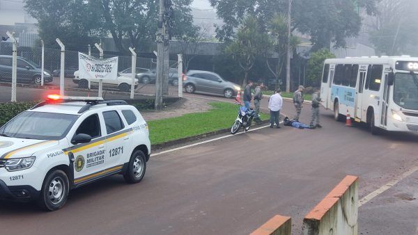 Acidente deixa motociclista ferido no Alto do Parque, em Lajeado