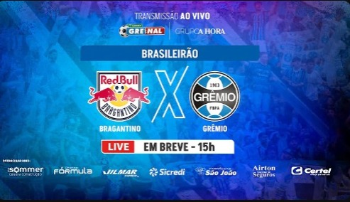 AO VIVO: Grupo A Hora transmite Grêmio x Bragantino