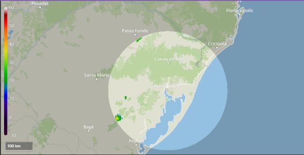 Novo radar registra avanço dos temporais pelo estado