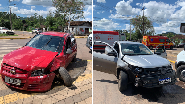 Colisão entre veículos deixa duas pessoas feridas em Teutônia