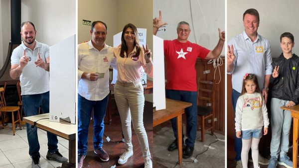 Quatro candidatos a prefeito votam pela manhã em Venâncio Aires