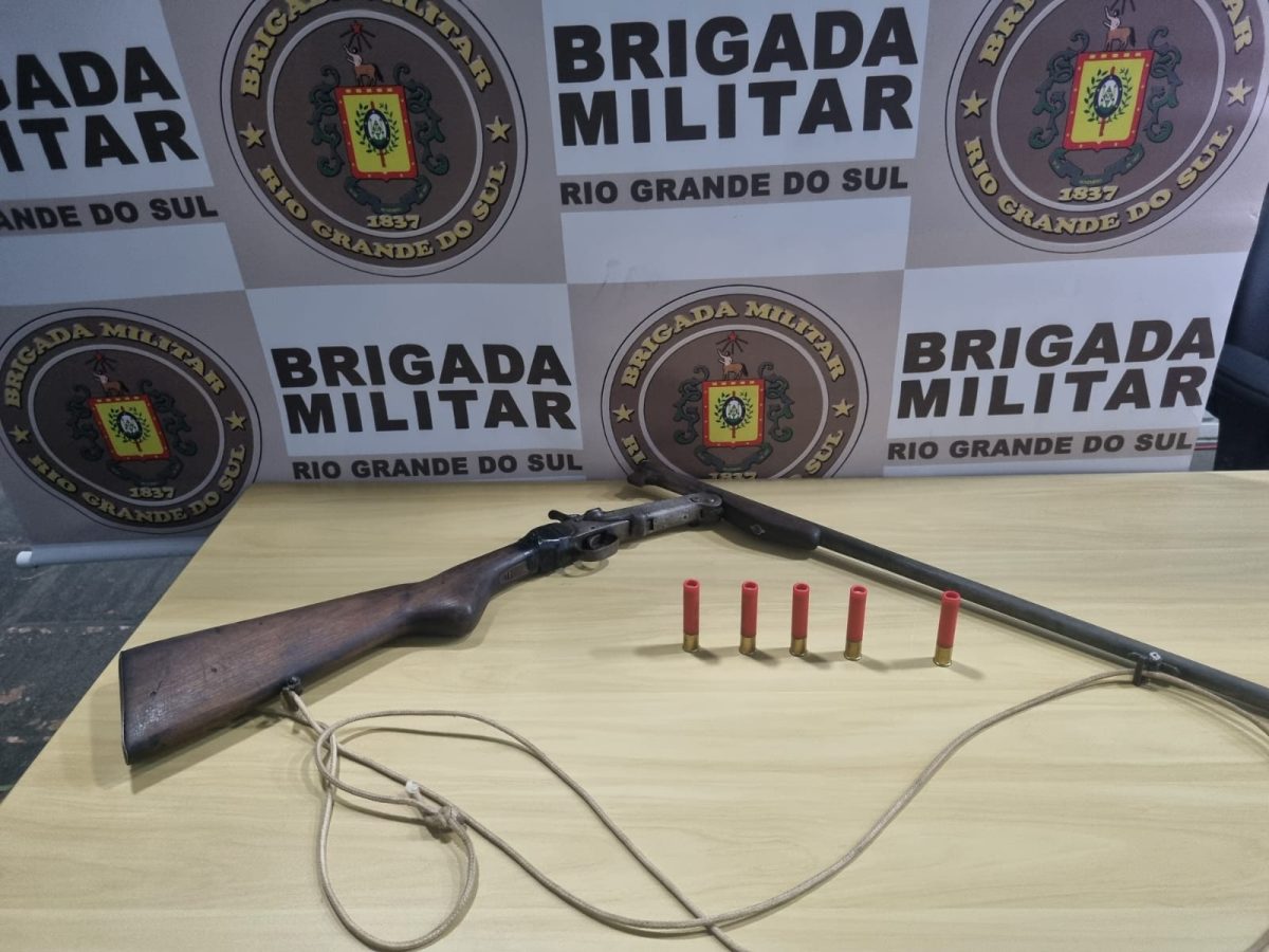 Homem é preso por posse irregular de arma de fogo e ameaça