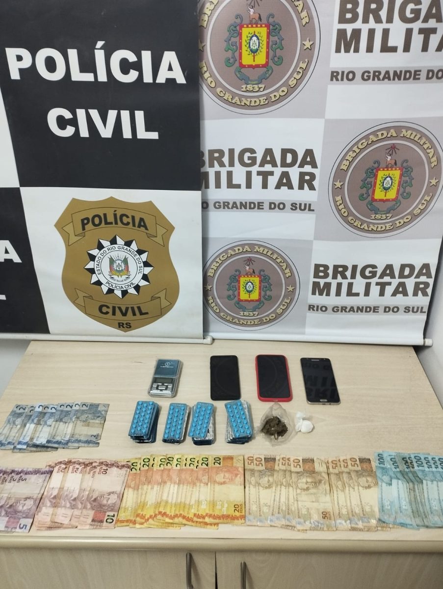 Ação conjunta prende dois por tráfico de drogas em Estrela