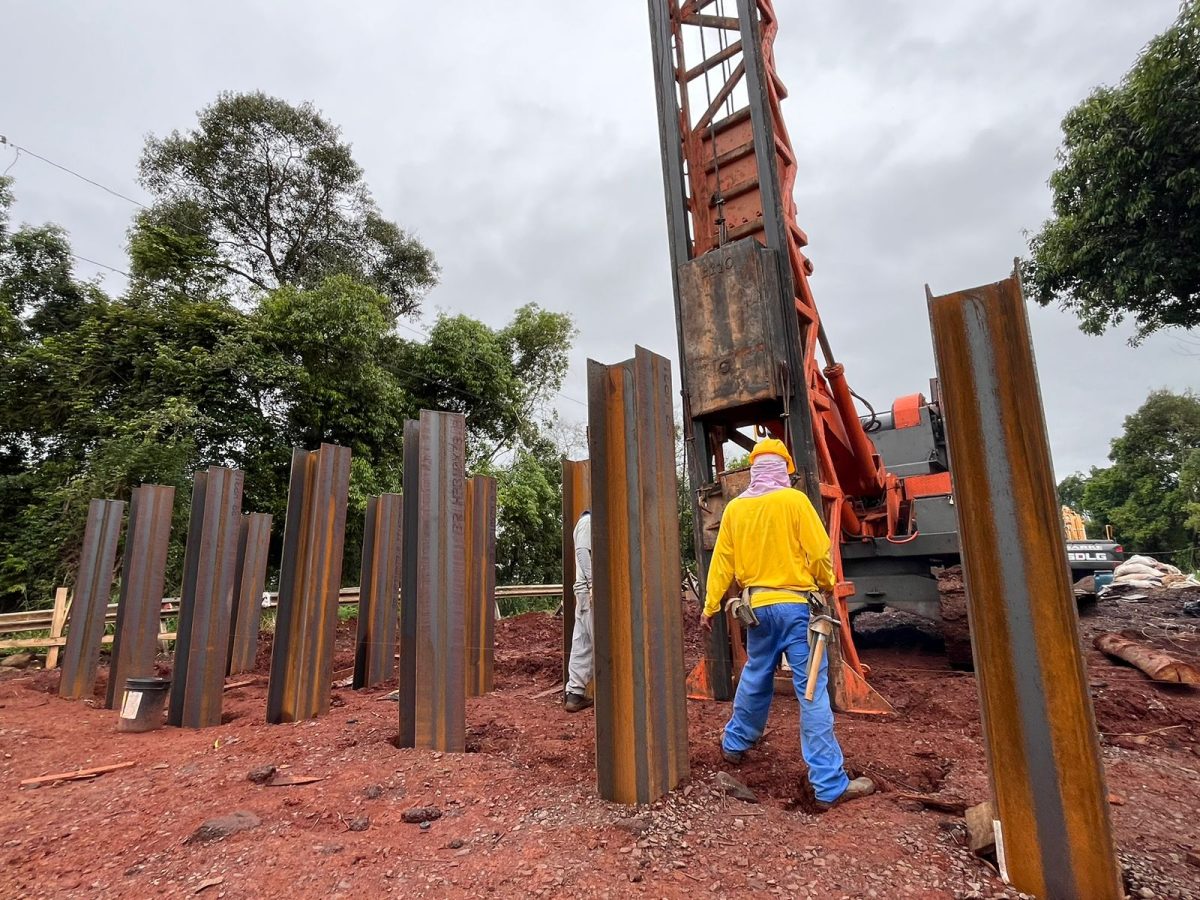 EGR conclui primeiras 14 estacas da ponte da ERS-130