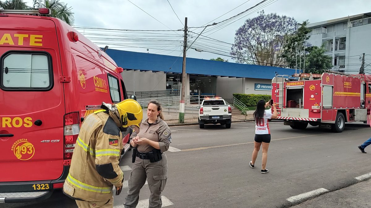 Denúncia de explosivo em prédio do INSS mobiliza BM e bombeiros de Encantado