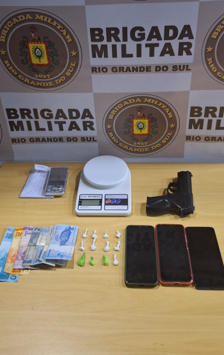 BM prende homem com drogas e simulacro de arma de fogo em Bom Retiro do Sul