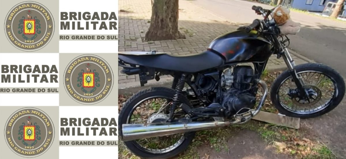 Brigada Militar recupera motocicleta furtada e prende homem foragido