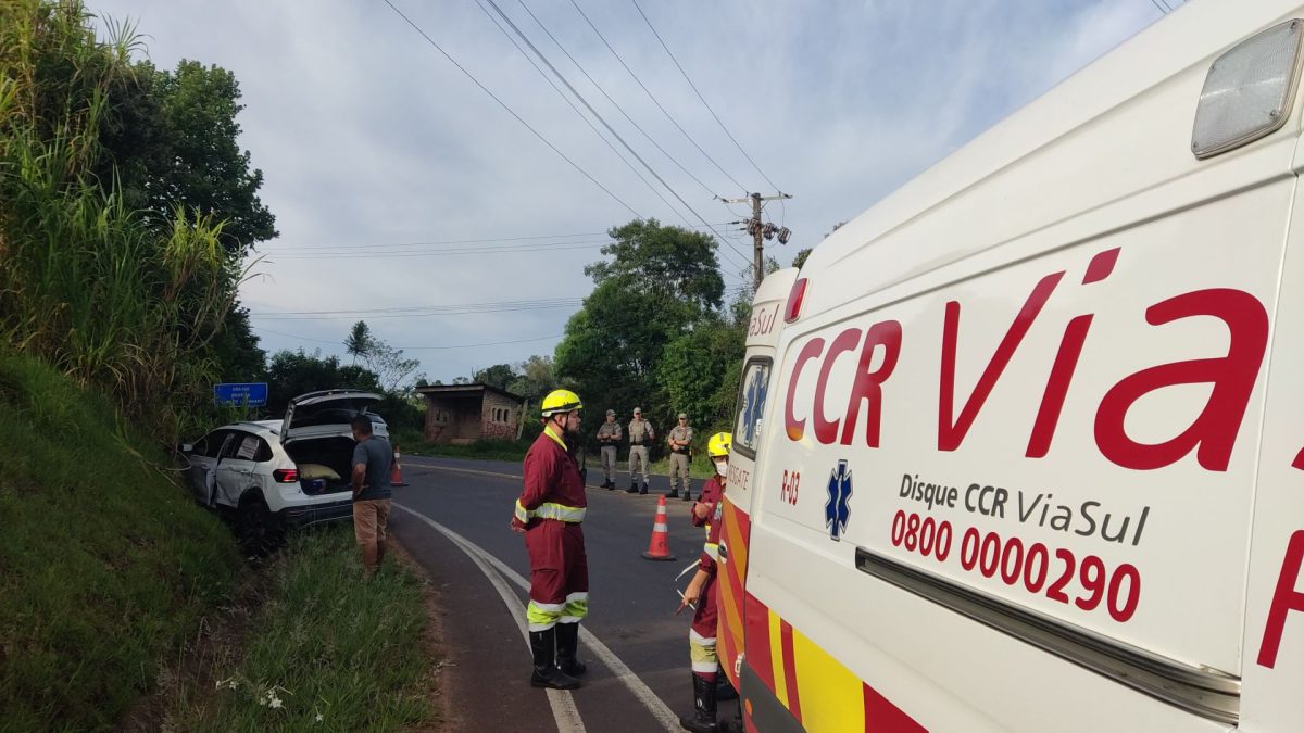 Acidente no trevo de Bom Retiro do Sul deixa dois feridos