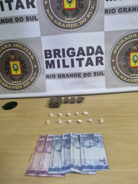 Brigada Militar prende homem por tráfico de drogas em Fazenda Vilanova