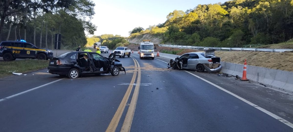 Colisão entre três veículos deixa trânsito lento na BR-386 em Marques de Souza