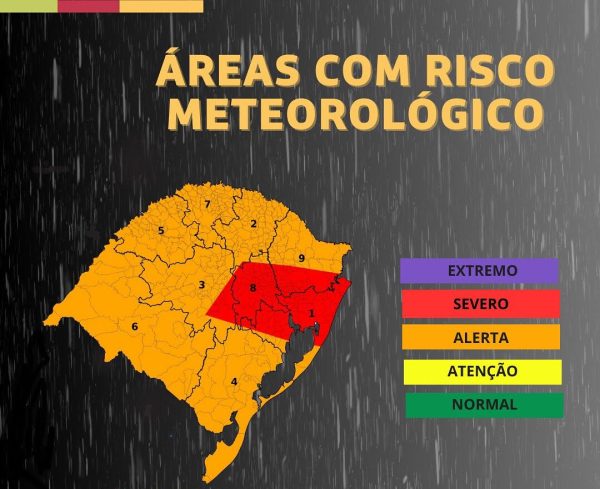 Defesa Civil alerta para possibilidade de cheias em rios e arroios