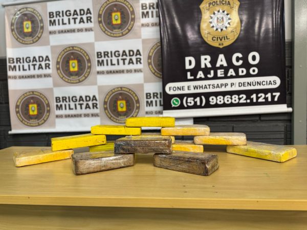 Polícia apreende mais de 13 quilos de drogas em Lajeado