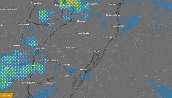 Fim de semana de chuva e temporais isolados