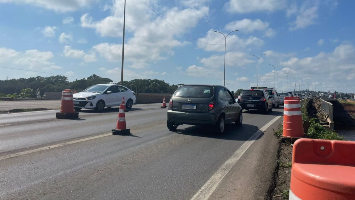 Trânsito na Ponte do Taquari é limitado à pista simples