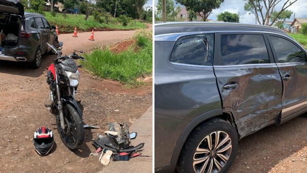 Acidente na Via Láctea deixa motociclista em estado grave