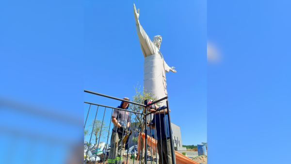 A um mês da inauguração, obras do Cristo Protetor entram na reta final