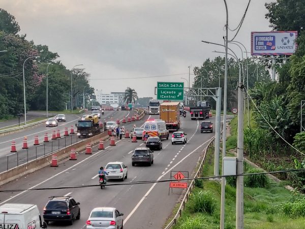 Acidente causa lentidão na BR-386, em Lajeado