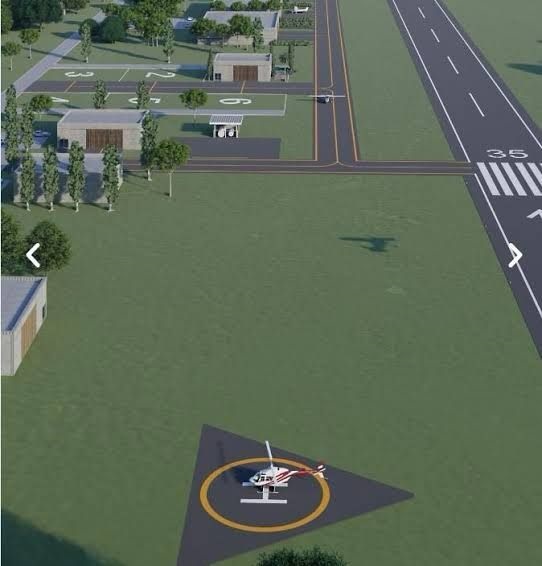 Aeródromo, hidrelétrica e a nova ponte sobre o Rio Taquari
