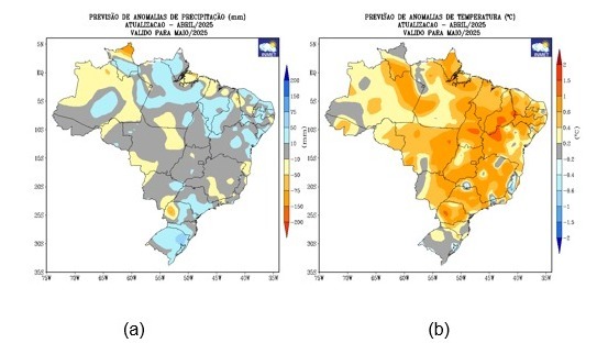 Como será o tempo em maio de 2025